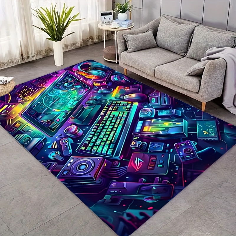 Esports Gaming Live - Cyberpunk Gaming Rug Flannel Carpet Esports