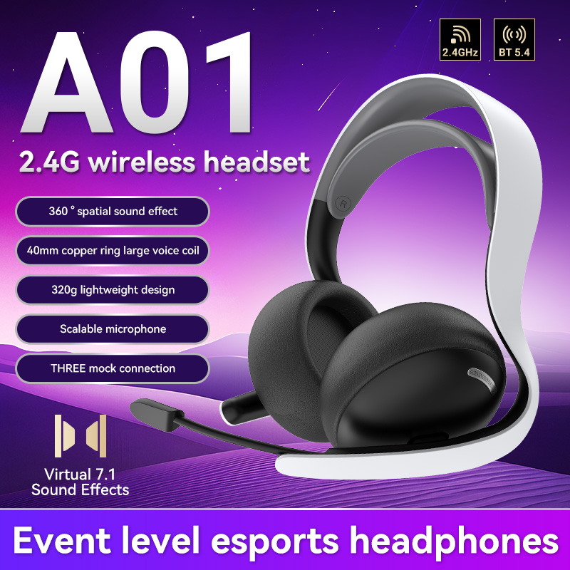 Esports Gaming Bar - 2.4G Wireless/Wired/BT A01 Gaming Headset for