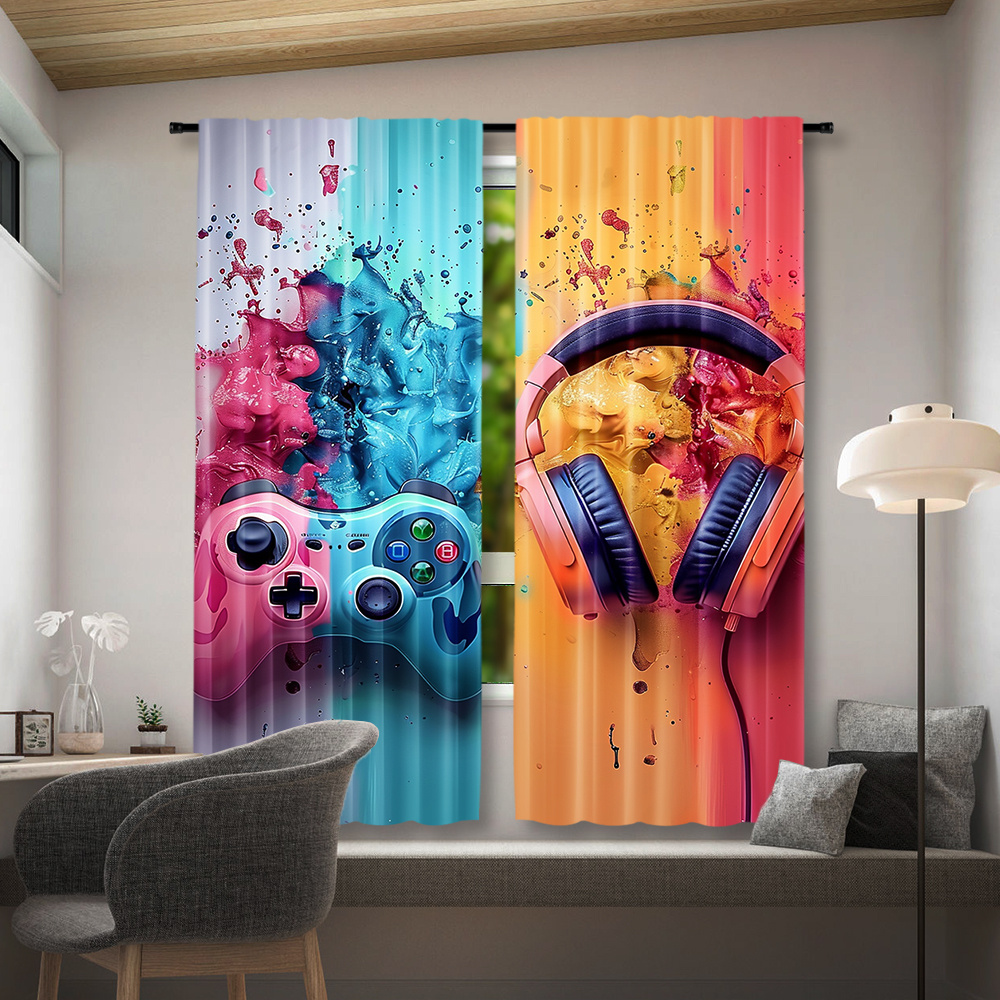 Gaming Controller Curtains, Co - Esports Gaming Youtube ulasan dan harga