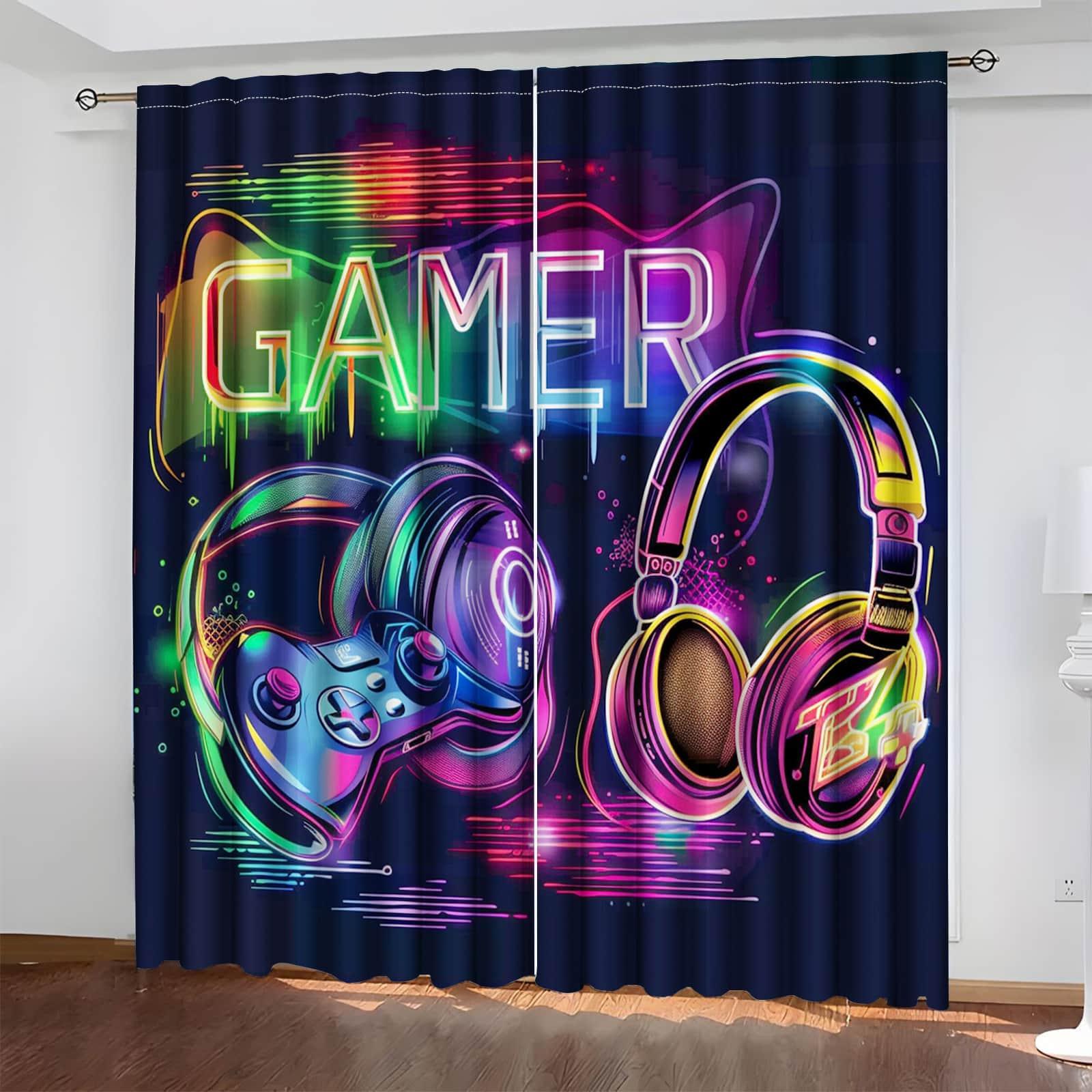 Gamer Curtains with Neon Game  - Esports Gaming Youtube ulasan dan harga