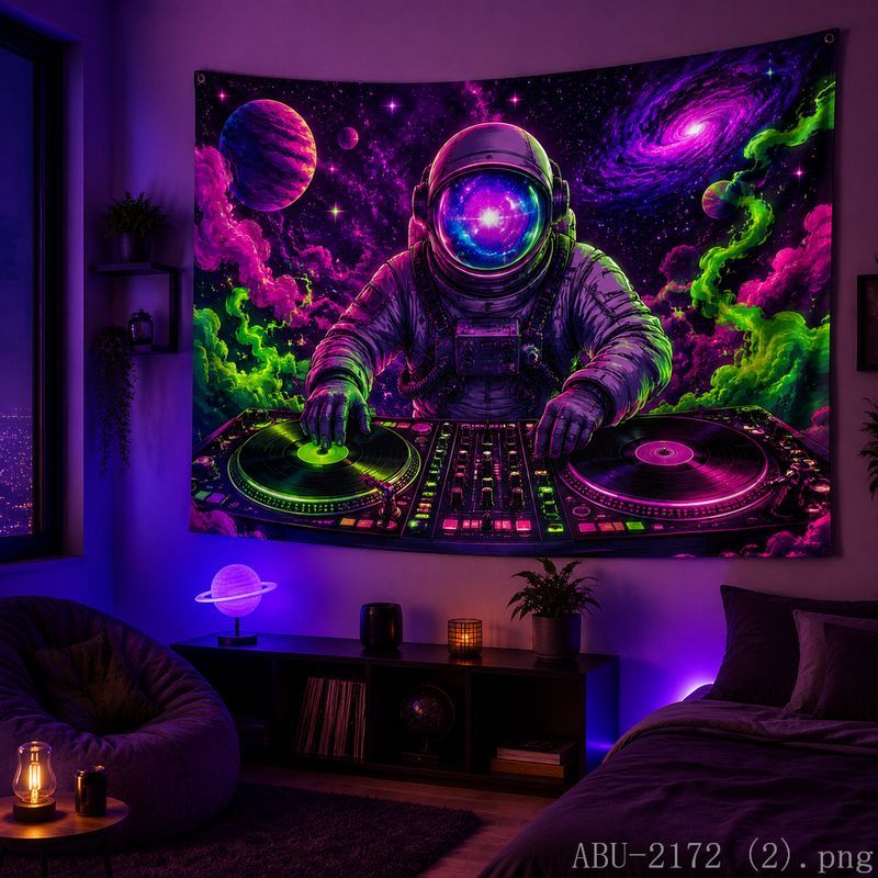 Space Astronaut Disc Tapestry  - Esports Gaming Bar ulasan dan harga